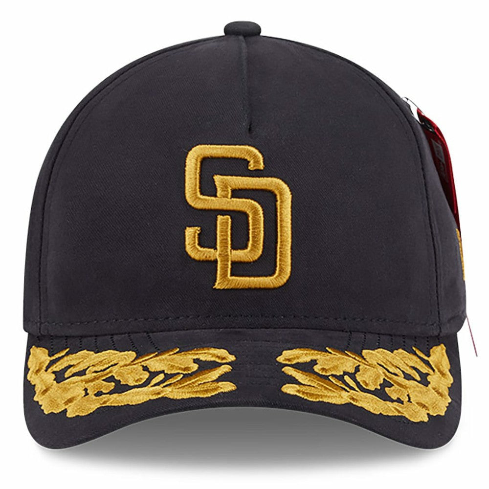 San Diego Padres x Alpha Industries A-Frame 9FORTY Adjustable Hat Black | New Era