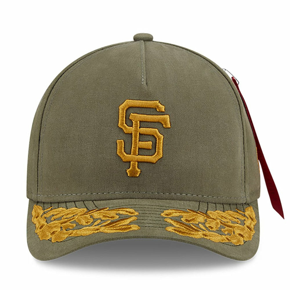 San Francisco Giants x Alpha Industries A-Frame 9FORTY Adjustable Hat Olive | New Era