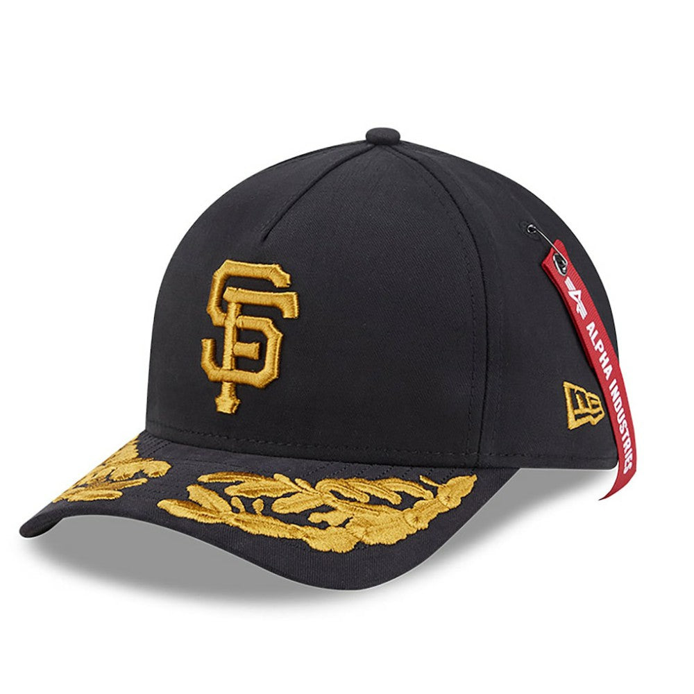 San Francisco Giants x Alpha Industries A-Frame 9FORTY Adjustable Hat Black | New Era