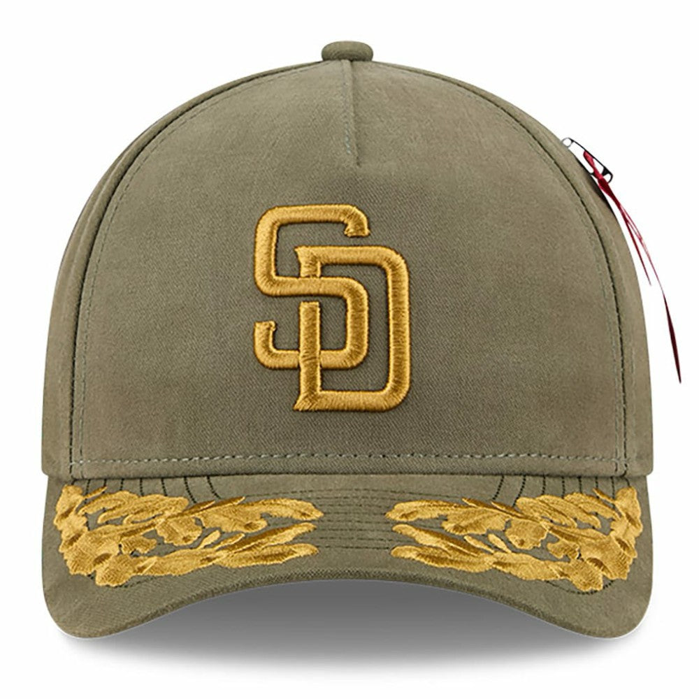 San Diego Padres x Alpha Industries A-Frame 9FORTY Adjustable Hat Olive | New Era