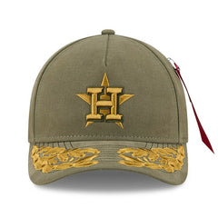 Houston Astros x Alpha Industries A-Frame 9FORTY Adjustable Hat Olive | New Era