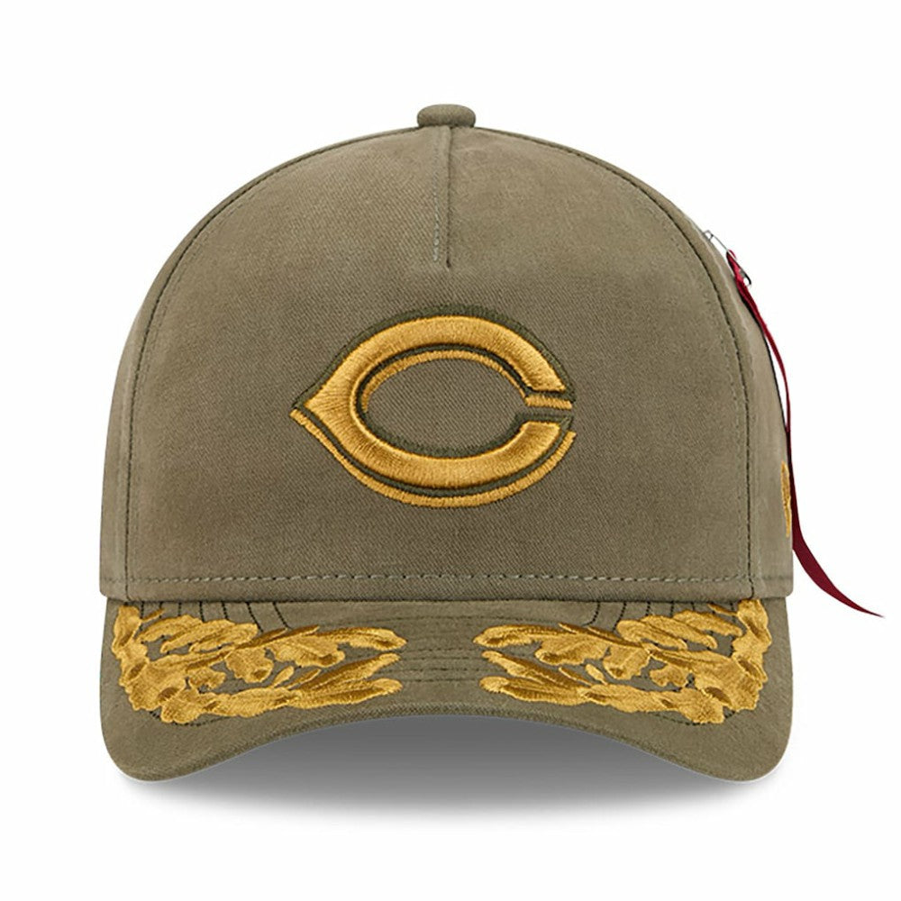 Cincinnati Reds x Alpha Industries A-Frame 9FORTY Adjustable Hat Olive | New Era