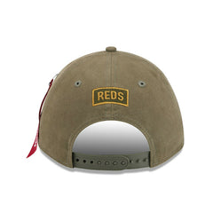 Cincinnati Reds x Alpha Industries A-Frame 9FORTY Adjustable Hat Olive | New Era