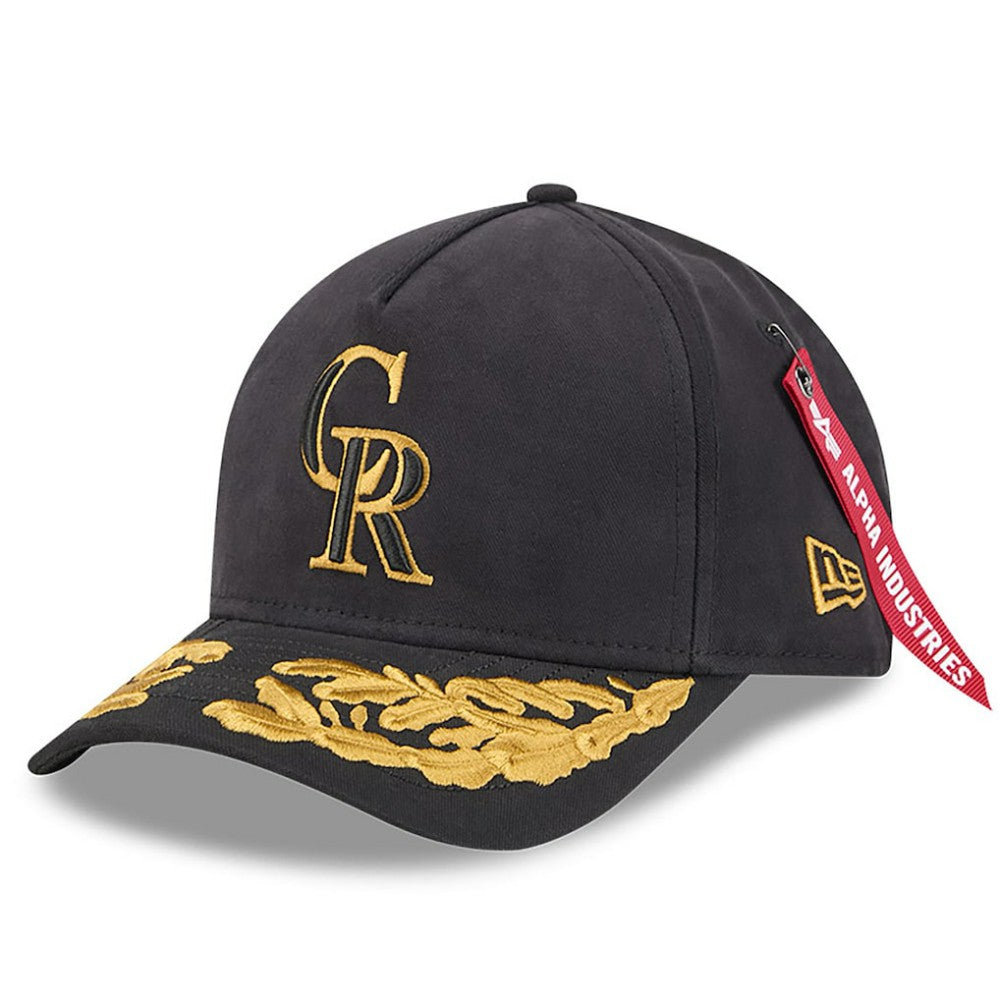 Colorado Rockies x Alpha Industries A-Frame 9FORTY Adjustable Hat Black | New Era