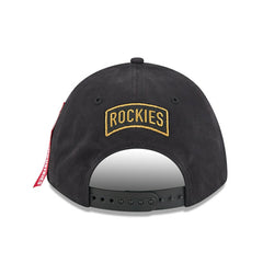 Colorado Rockies x Alpha Industries A-Frame 9FORTY Adjustable Hat Black | New Era
