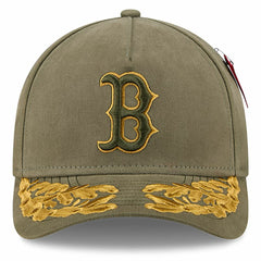 Boston Red Sox x Alpha Industries A-Frame 9FORTY Adjustable Hat Olive | New Era