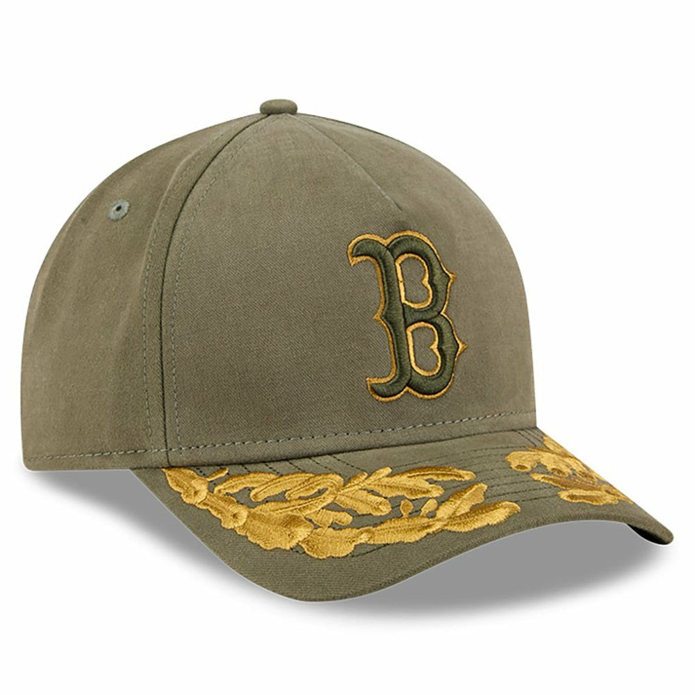 Boston Red Sox x Alpha Industries A-Frame 9FORTY Adjustable Hat Olive | New Era