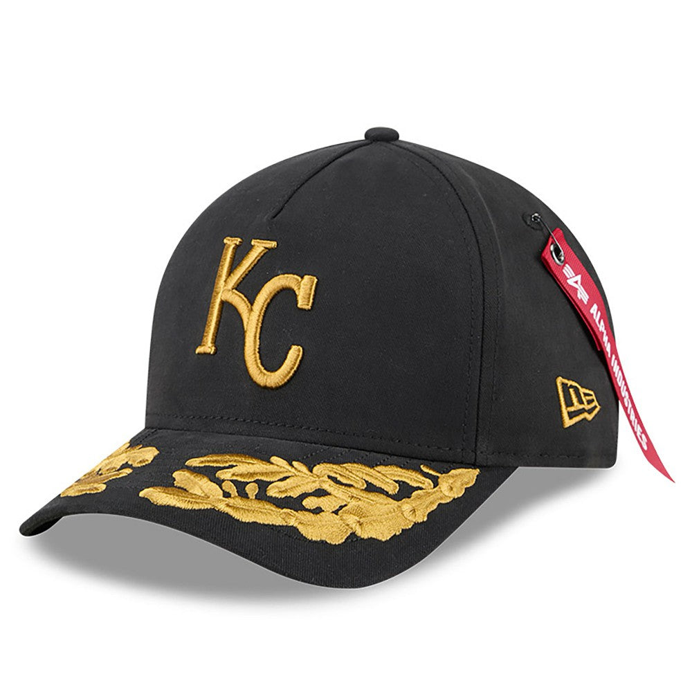 Kansas City Royals x Alpha Industries A-Frame 9FORTY Adjustable Hat Black | New Era