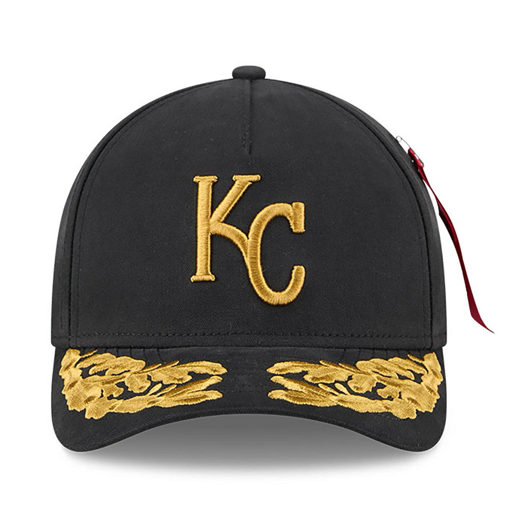 Kansas City Royals x Alpha Industries A-Frame 9FORTY Adjustable Hat Black | New Era