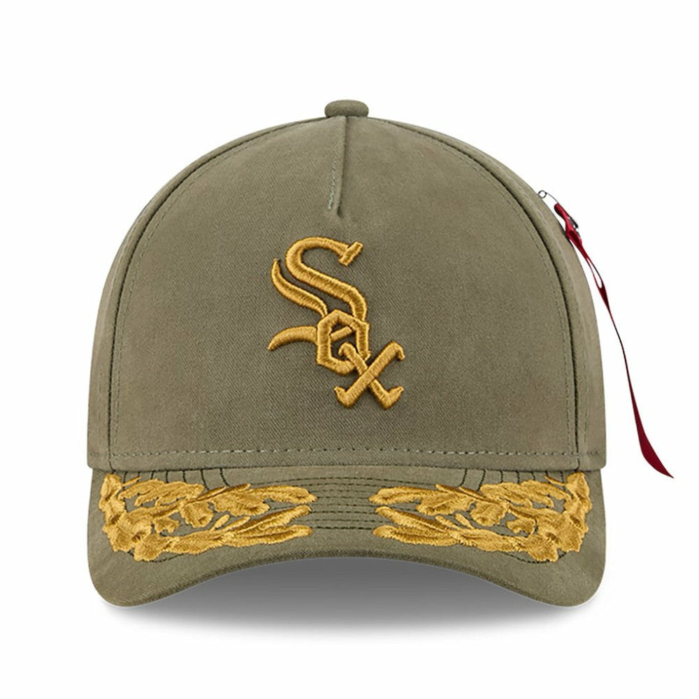 Chicago White Sox x Alpha Industries A-Frame 9FORTY Adjustable Hat Olive | New Era