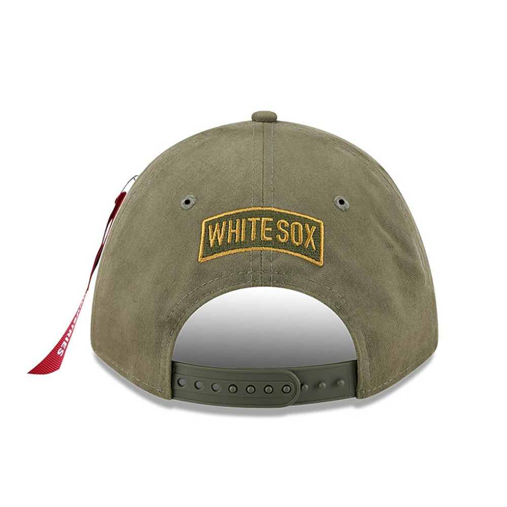 Chicago White Sox x Alpha Industries A-Frame 9FORTY Adjustable Hat Olive | New Era