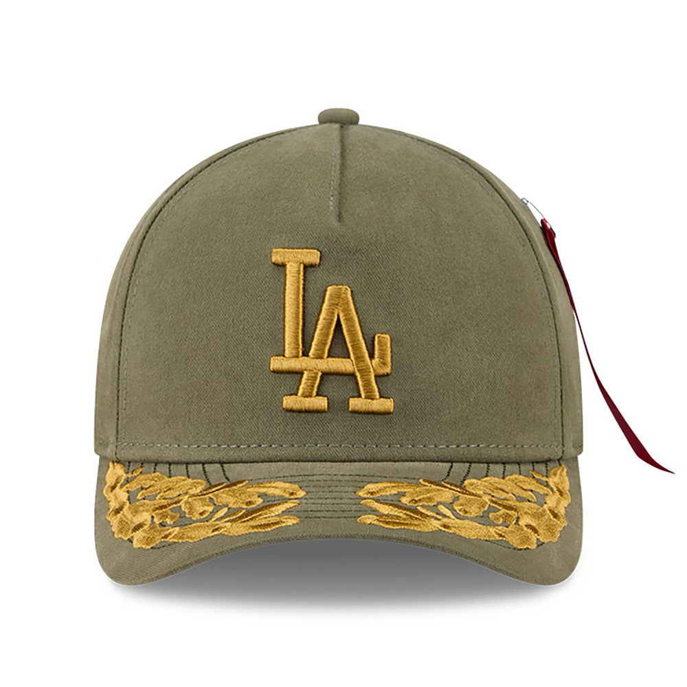 Los Angeles Dodgers x Alpha Industries A-Frame 9FORTY Adjustable Hat Olive | New Era