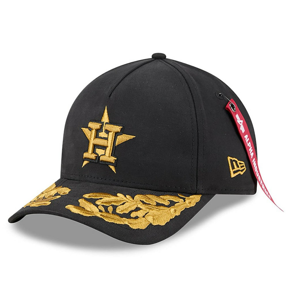 Houston Astros x Alpha Industries A-Frame 9FORTY Adjustable Hat Black | New Era