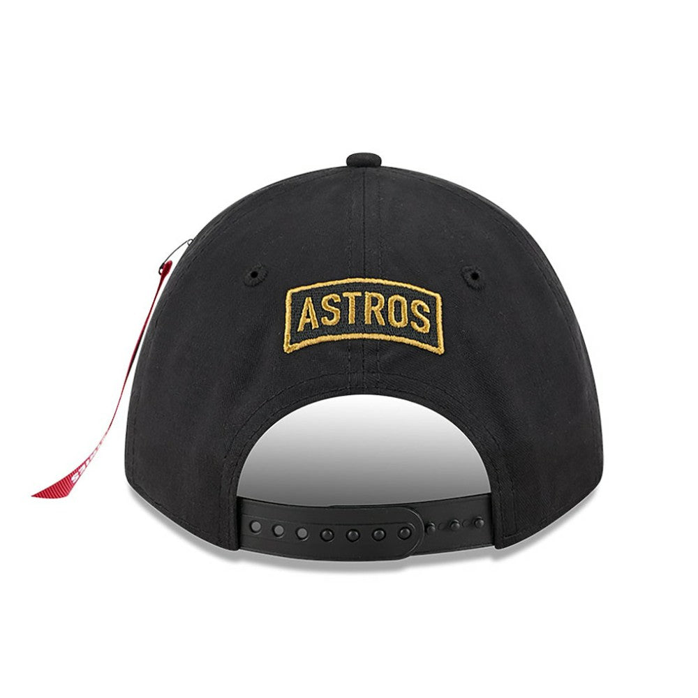 Houston Astros x Alpha Industries A-Frame 9FORTY Adjustable Hat Black | New Era