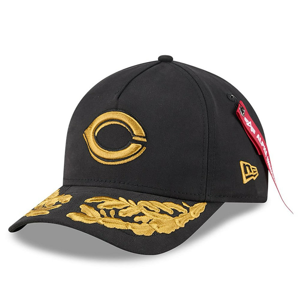Cincinnati Reds x Alpha Industries A-Frame 9FORTY Adjustable Hat Black | New Era