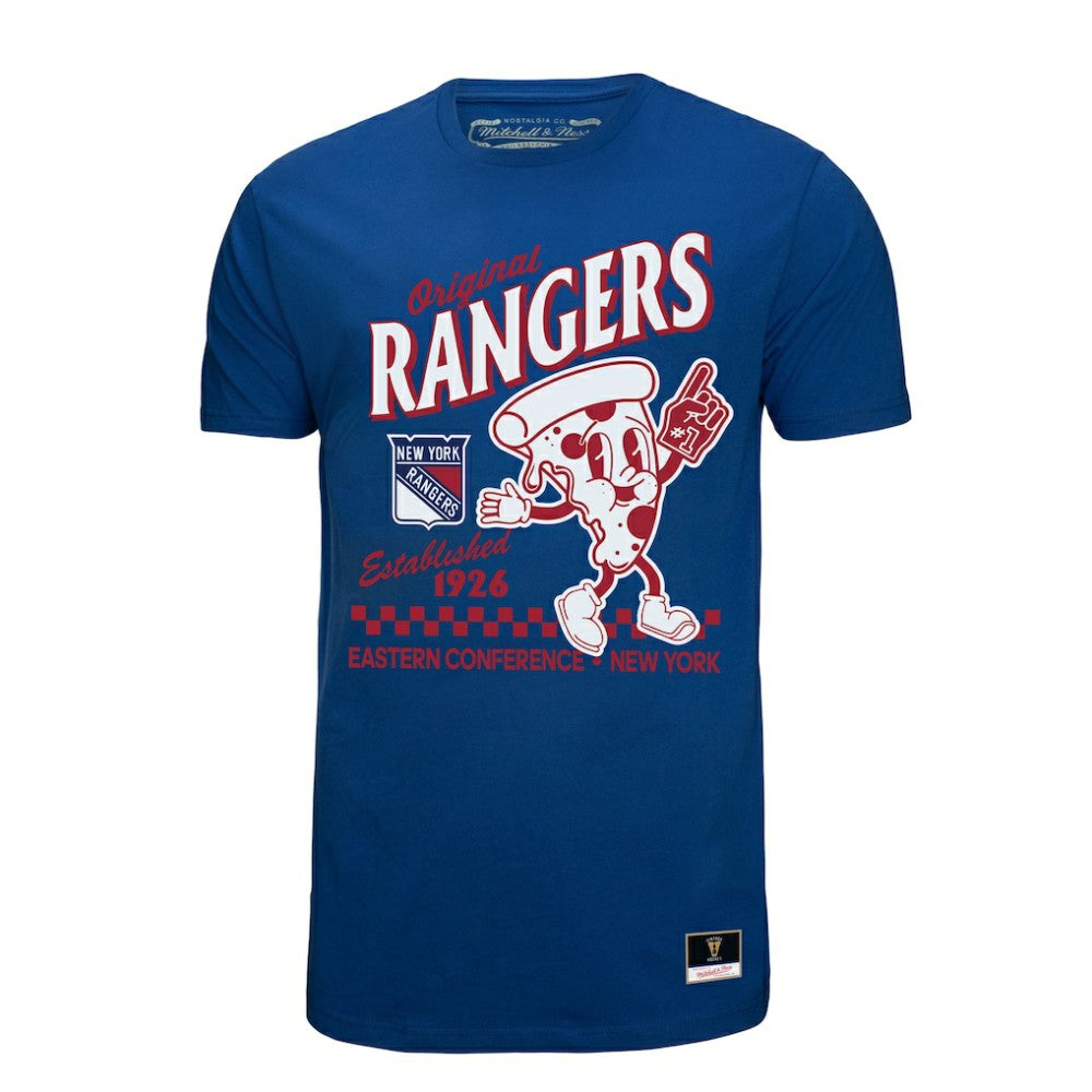 New York Rangers Mitchell & Ness Local Food T-Shirt Blue