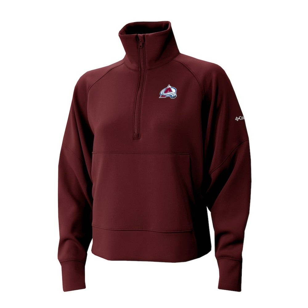 Colorado Avalanche Columbia Women's Wickhams Hills Raglan Omni-Wick Half-Zip Pullover Maroon