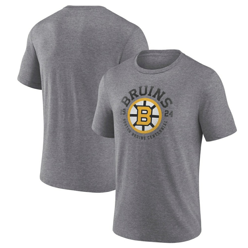 Boston Bruins Centennial Rewind Tri-Blend T-Shirt Heather Gray