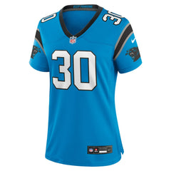 Chuba Hubbard Carolina Panthers Women's Alternate Game Jersey - Blue