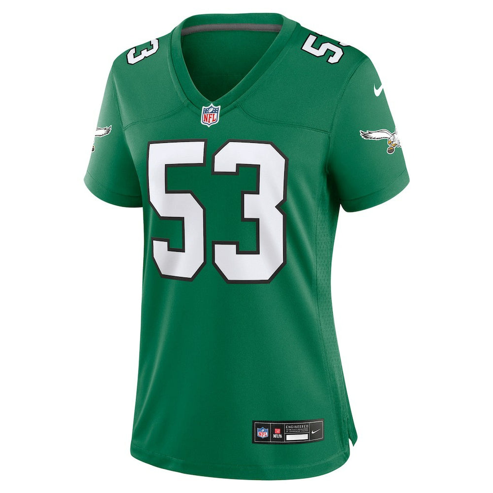 Zack Baun Philadelphia Eagles Women's Alternate Game Jersey - Kelly Green
