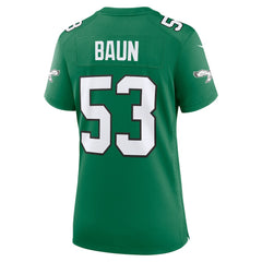 Zack Baun Philadelphia Eagles Women's Alternate Game Jersey - Kelly Green