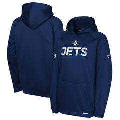 Winnipeg Jets Fanatics Youth Authentic Pro Rink Raglan Hoodie Navy