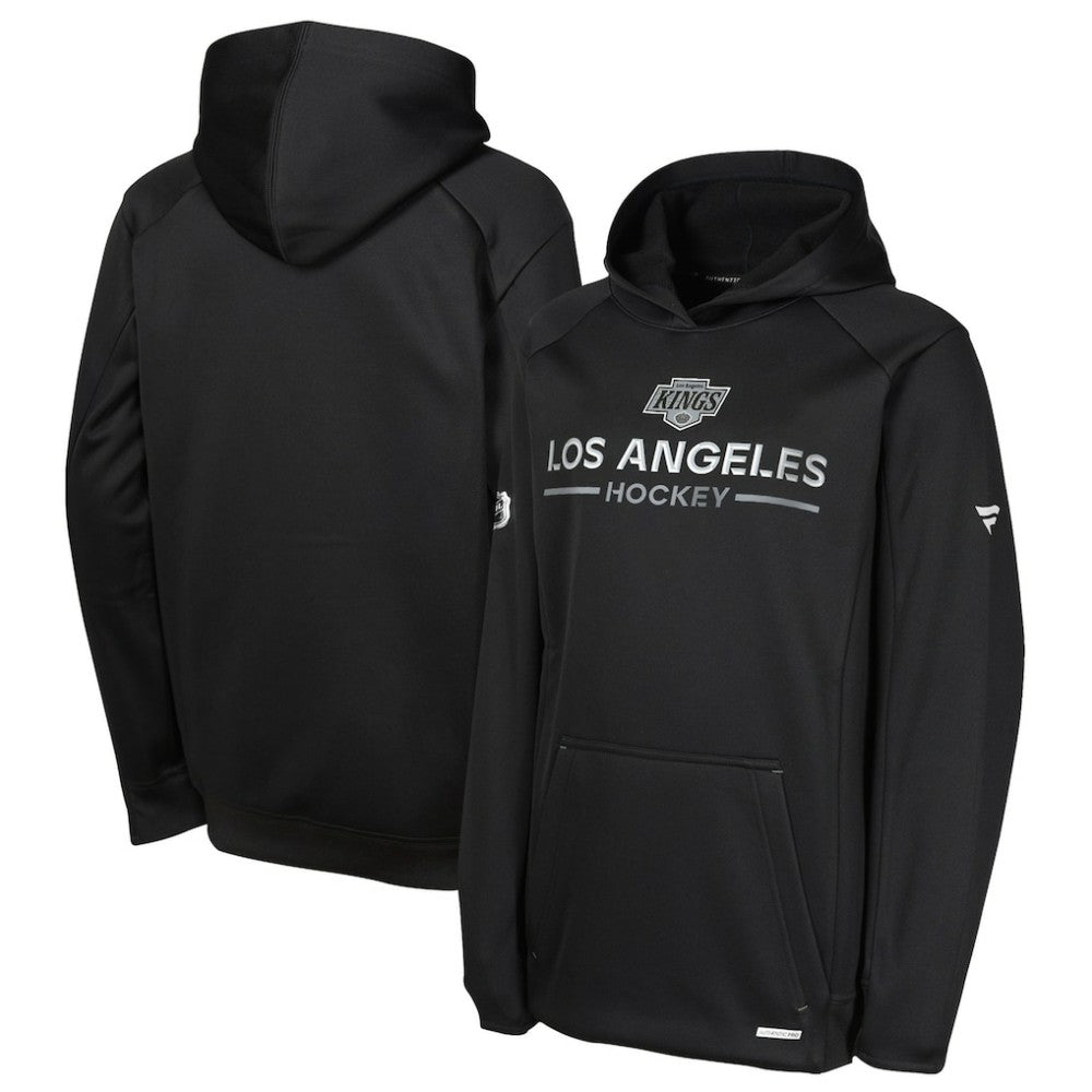 Los Angeles Kings Fanatics Youth Authentic Pro Rink Raglan Hoodie Black