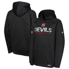 New Jersey Devils Fanatics Youth Authentic Pro Rink Raglan Hoodie Black
