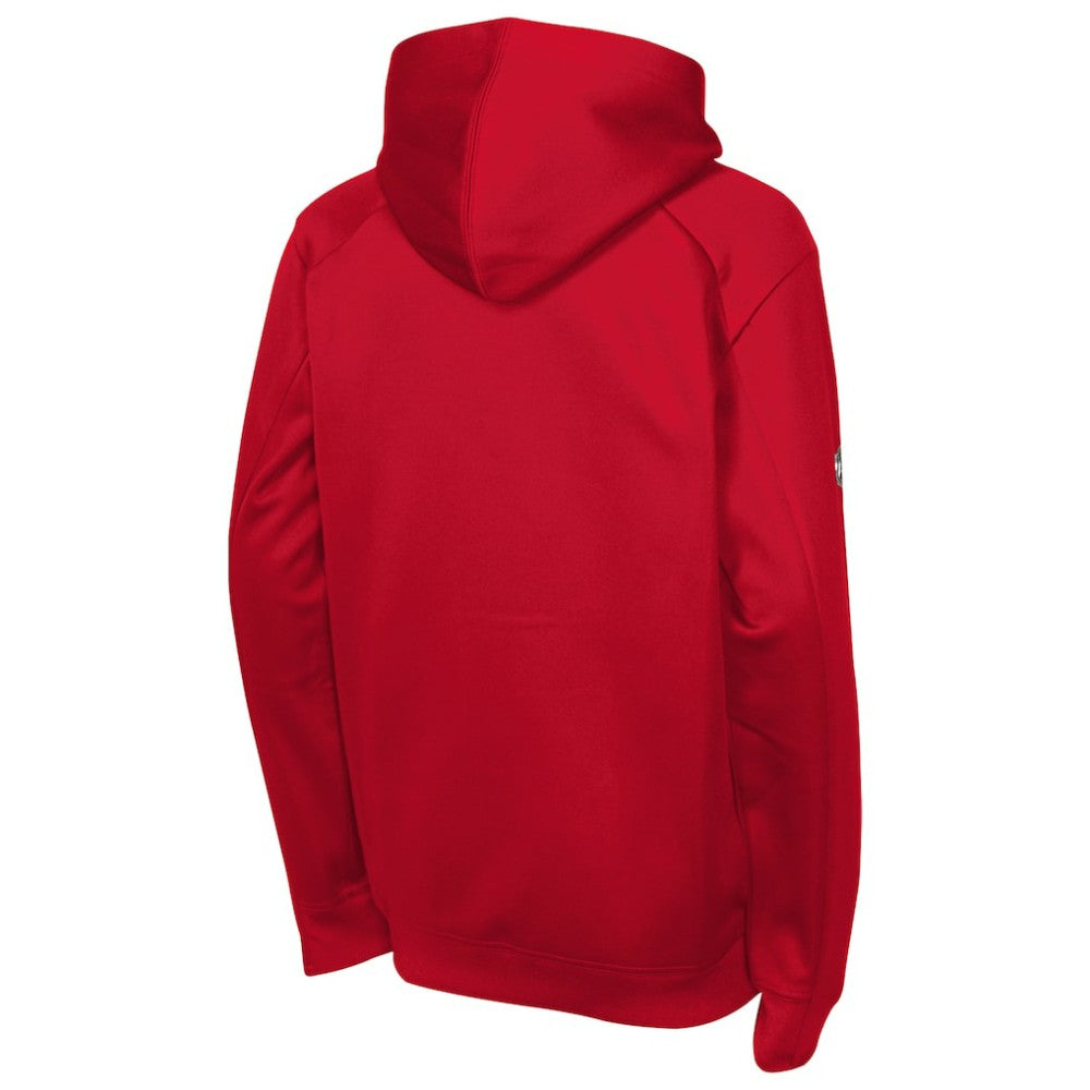 Detroit Red Wings Fanatics Youth Authentic Pro Rink Raglan Hoodie Red