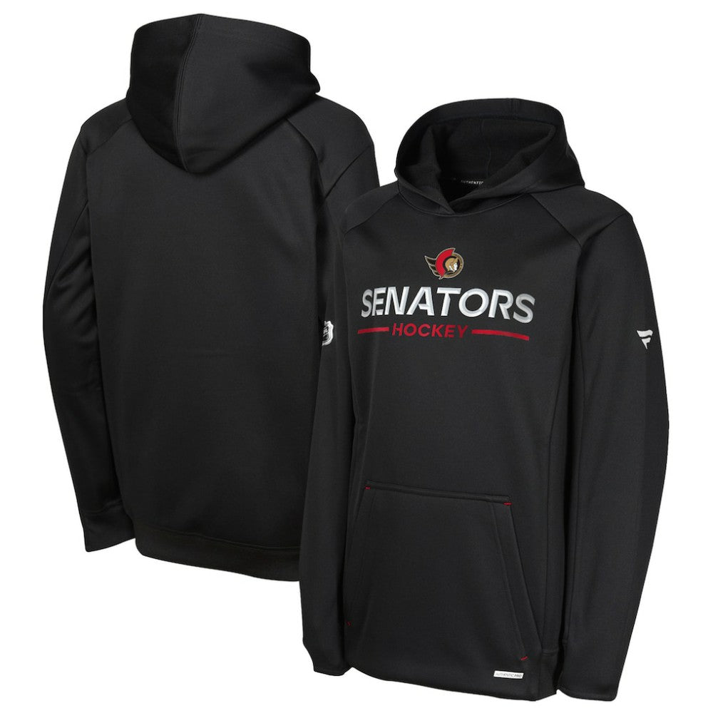 Ottawa Senators Fanatics Youth Authentic Pro Rink Raglan Hoodie Black