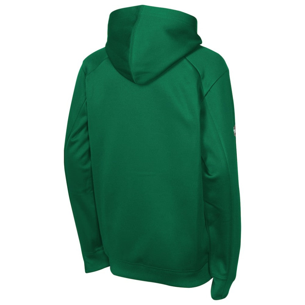 Dallas Stars Fanatics Youth Authentic Pro Rink Raglan Hoodie Kelly Green