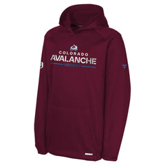 Colorado Avalanche Fanatics Youth Authentic Pro Rink Raglan Hoodie Burgundy