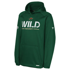 Minnesota Wild Fanatics Youth Authentic Pro Rink Raglan Hoodie Green
