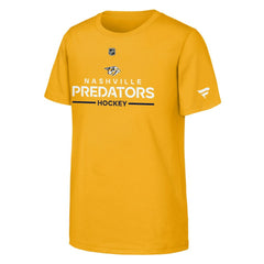 Nashville Predators Fanatics Youth Authentic Pro Wordmark T-Shirt Gold