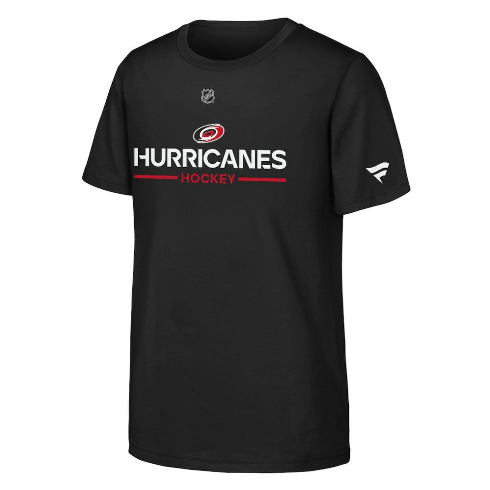 Carolina Hurricanes Fanatics Youth Authentic Pro Wordmark T-Shirt Black