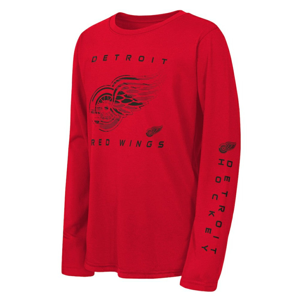 Detroit Red Wings Outerstuff Youth Seize the Win Long Sleeve T-Shirt Red