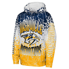 Nashville Predators Outerstuff Youth Frozen Frenzy Hoodie Navy