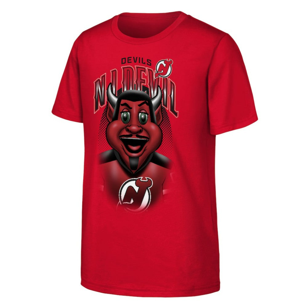New Jersey Devils Outerstuff Youth Mascot Highlight T-Shirt Red
