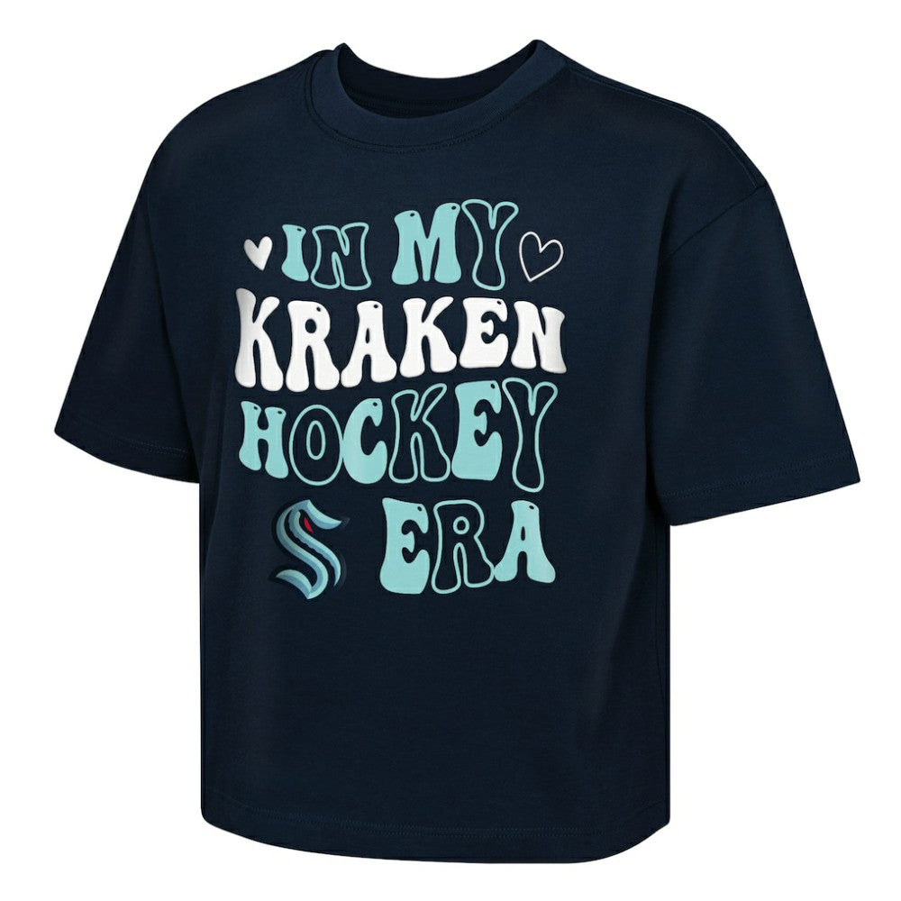Seattle Kraken Outerstuff Girls Youth In My Era Boxy T-Shirt Deep Sea Blue