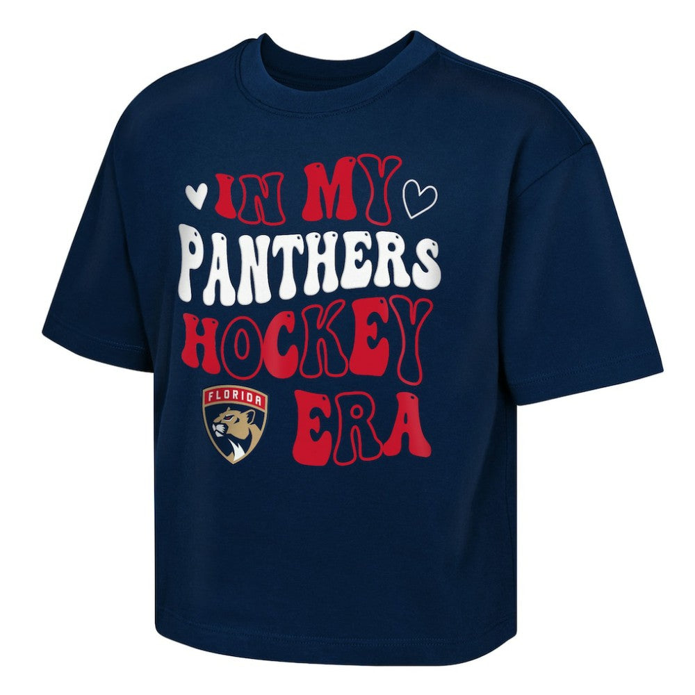 Florida Panthers Outerstuff Girls Youth In My Era Boxy T-Shirt Navy