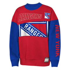 New York Rangers Outerstuff Youth Impact Player Sweatshirt Red/Blue
