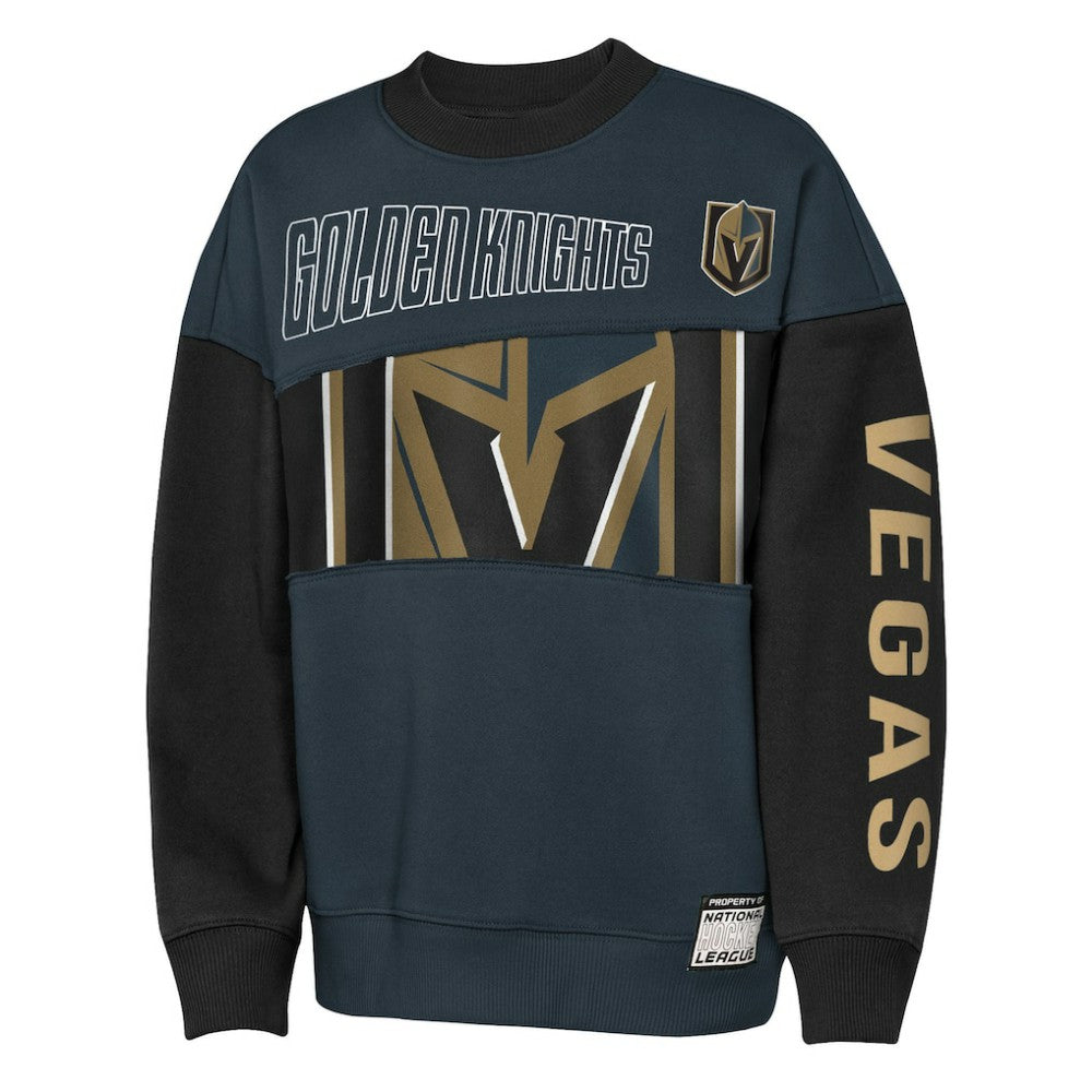 Vegas Golden Knights Outerstuff Youth Impact Player Sweatshirt Steel/Black