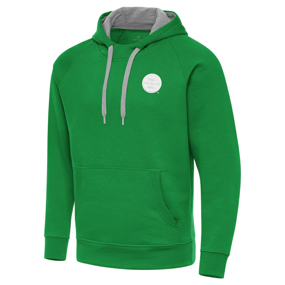 Boston Bruins Antigua St. Patrick's Day Victory Pullover Hoodie Kelly Green