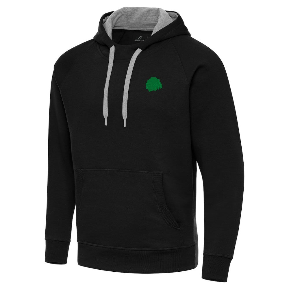 Chicago Blackhawks Antigua St. Patrick's Day Victory Pullover Hoodie Black