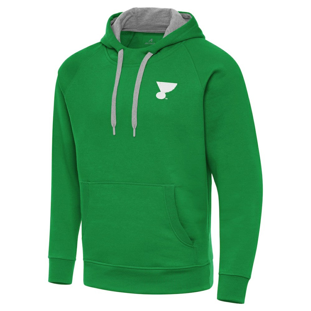 St. Louis Blues Antigua St. Patrick's Day Victory Pullover Hoodie Kelly Green