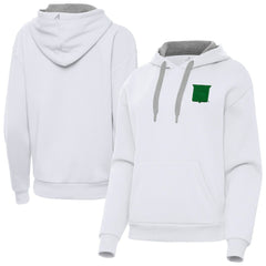 New York Rangers Antigua Women's St. Patrick's Day Victory Pullover Hoodie White