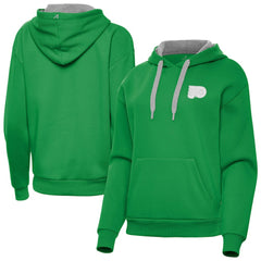 Philadelphia Flyers Antigua Women's St. Patrick's Day Victory Pullover Hoodie Kelly Green