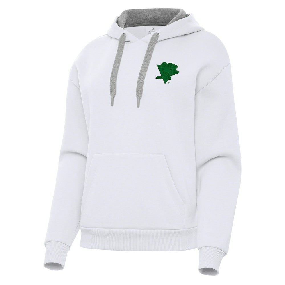 Pittsburgh Penguins Antigua Women's St. Patrick's Day Victory Pullover Hoodie White
