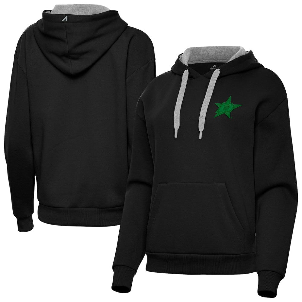 Dallas Stars Antigua Women's St. Patrick's Day Victory Pullover Hoodie Black