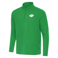 Minnesota Wild Antigua St. Patrick Intent Quarter-Zip Pullover Top Kelly Green